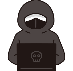 hacker-svgrepo-com Tegning af hacker med hættetrøje og laptop.