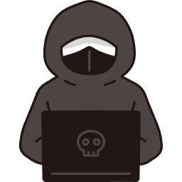 hacker-svgrepo-com Tegning af hacker med hættetrøje og laptop.